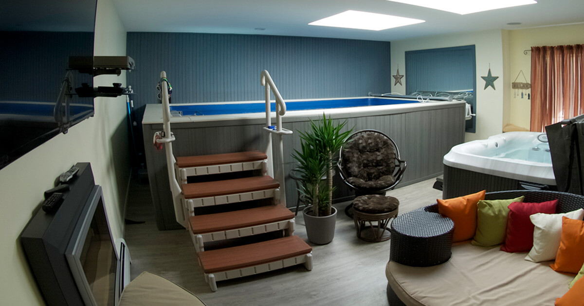 endless pool in garage