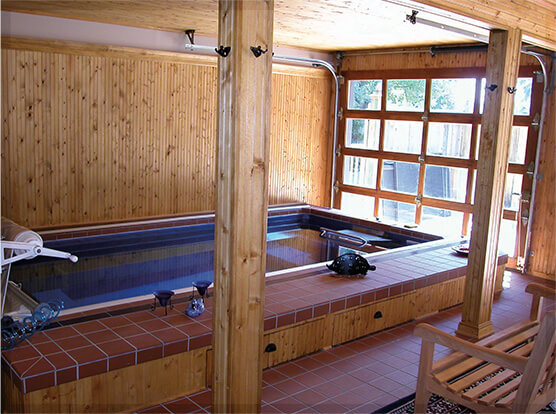 endless pool in garage